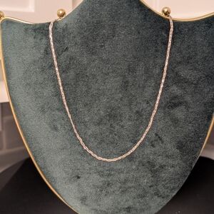 Silver Italy 925 Braided Necklace 16inch